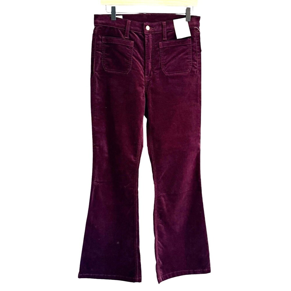 GAP 70s Flare Corduroy Jeans Pants Size 29S High Rise Dark Academia Fall NWT